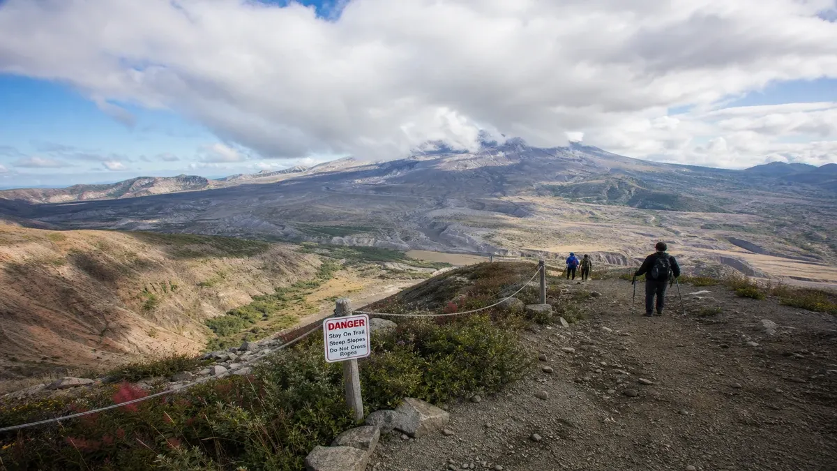 Crater Trails volcanic landscape guide illustration